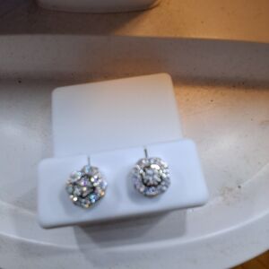 Elegant Moissanite Sterling Silver Stud Earrings